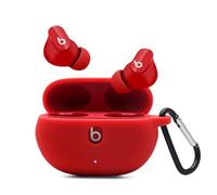 Claiol Silicone Case for Beats Studio Buds 2021/2023, Premium Shockproof Silicone New Beats Studio Buds Case Cover with Keychain. (Red)