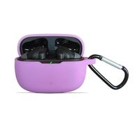 claiol Silicone Case for JBL Vibe Beam 2025/Vibe Beam 2023/Vibe 200TWS True Wireless Headphones, Premium Shockproof Case Cover with Carabiner Compatible with JBL Vibe Beam/Vibe 200TWS. (Purple)