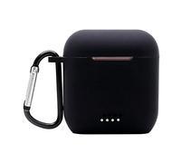 Claiol Silicone Case for Tozo T6, Front LED Visible, Premium Accessory Shockproof Case Cover with Keychain Compatible with Tozo T6. (Black)