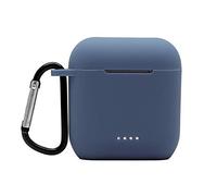 claiol Silicone Case for Tozo T6, Front LED Visible, Premium Accessory Shockproof Case Cover with Keychain Compatible with Tozo T6. (Midnight Blue)