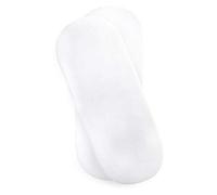 Clair de Lune 2 Pack Fitted Cotton Moses Basket Sheets White