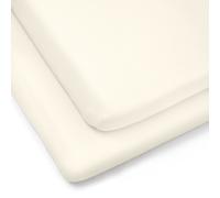 Clair de lune 2 Pack Organic Cot Bed Fitted Sheets Snug Sustainable 140 x 70 cm