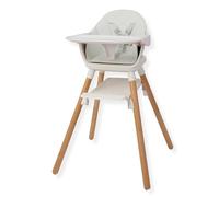 Clair de Lune 6 in 1 Adjustable High Chair 4 Months - 6 Years (White and Natural)