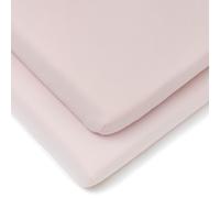 Clair de Lune Cot Fitted Sheet 2 Pack 100% Cotton Jersey Sheets 60 x 120 cm