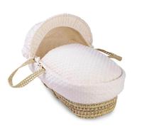 Clair de Lune Cream Dimple Palm Moses Basket - Cream