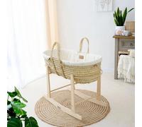 Clair de Lune Cream Organic Palm Moses Basket - Cream