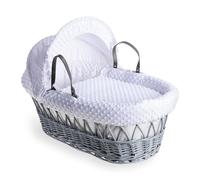 Clair de Lune Dimple Grey Wicker Moses Basket