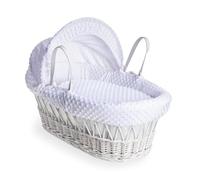Clair de Lune, Dimple Wicker Moses Basket, White