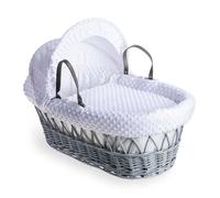 Clair de Lune Dimple Grey Wicker Moses Basket