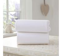 Clair De Lune 'Fitted Sheet Twin Pack' in White | Size: Cot Clair De Lune White Cot