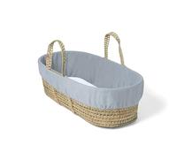 Clair de Lune Fleece Liner for Palm & Wicker Moses Baskets - Grey Melange