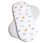 Clair de Lune 2 Pack Jungle Dream Moses Basket Sheets (74 x 30 cm)