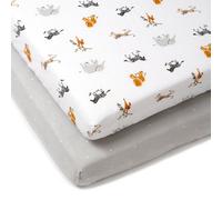 Clair De Lune Jungle Dreams 2 Pack Cot Bed Sheets