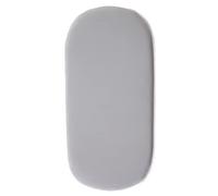 Clair de Lune | Micro-Fresh 2 Pack Grey Fitted Moses Sheets | 66 x 30 cm | 100% Cotton Universal Elasticated Fit