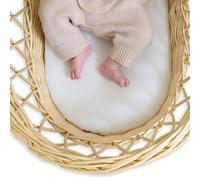 Clair de Lune Moses Basket Fibre Mattress, Hypo-Allergenic Baby Bassinet Mattresses (Wicker Basket 65 x 28 cm)