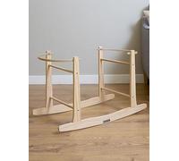 Clair de Lune Wooden Standard Rocking Moses Basket Stand Natural