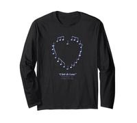 Clair De Lune Music Notes Heart Debussy Classical Piano Long Sleeve T-Shirt