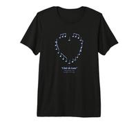 Clair De Lune Music Notes Heart Debussy Classical Piano Premium T-Shirt