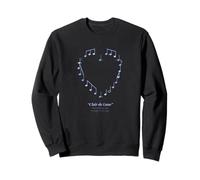 Clair De Lune Music Notes Heart Debussy Classical Piano Sweatshirt