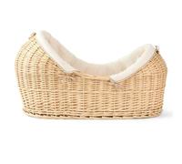 Clair de Lune Organic Natural Noah Pod, Comes with Organic Dressing, Natural Bamboo Mattress and Soft Moses Sheet 75 x 28 cm (Cream)