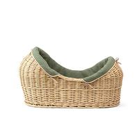 Clair de Lune Organic Natural Noah Pod, Comes with Organic Dressing, Natural Bamboo Mattress and Soft Moses Sheet 75 x 28 cm (Forest Green)