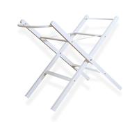 Clair de Lune Self Assembly White Moses Basket Folding Stand