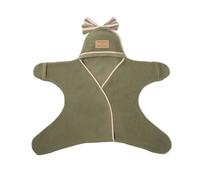 Clair de Lune Star Fleece Baby Wrap Blanket 6-12 Months (Sage Green)