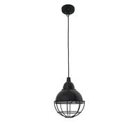 Claire 1 Light Dome Ceiling Pendant Black E27 Netlighting Black One Size