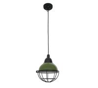 Claire 1 Light Dome Ceiling Pendant Green E27 Netlighting Green One Size