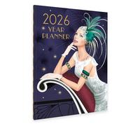 Claire Coxon 2026 Year Planner | Art Deco Month-to-View Diary | Hardback Monthly Organiser with Stylish Illustrations