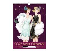 Claire Coxon Art Deco 2025 Family Organiser Wall Calendar
