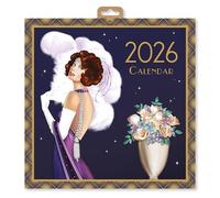 Claire Coxon Art Deco 2026 Square Wall Calendar | Monthly Planner Featuring Original Art Deco Illustrations | Elegant Decorative Calendar