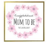 Claire Giles Greeting Cards, Baby Card, Congratulations Mum to be, Pink Flowers Design Congratulations on Birth Greeting Card