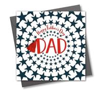 Claire Giles Greeting Cards, Father's Day Card, Star Burst Dad, Embellished with a colourful tassel