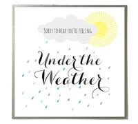 Claire Giles Greeting Cards, Get Well Card, Sunshine and Clouds, Sorry to Hear You're Under The Weather Get Well Greeting Card