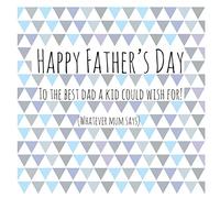 Claire Giles Greeting Cards, Happy Father's Day Card, "Best Dad a Kid Could Wish for" Design Father's Day Greeting Card