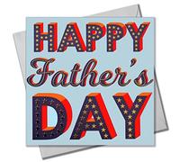 Claire Giles Greeting Cards, Happy Father's Day Card, Gold Stars design for Best Dad on Father's Day, text foiled in shiny gold