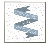 Claire Giles Greeting Cards, Happy Father's Day Card, "King of Dads" Design Father's Day Greeting Card