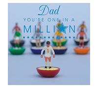 Claire Giles Greeting Cards, Happy Father's Day Card, Subbuteo design Father's Day Greeting Card, Dad you're one in a Million