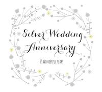 Claire Giles Greeting Cards, Silver Wedding Anniversary Card, Congratulations on your 25th Wedding Anniversary