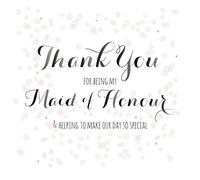 Claire Giles Greeting Cards, Thank you for being my Maid of Honour Card, Wedding Bridesmaid Greeting Cards