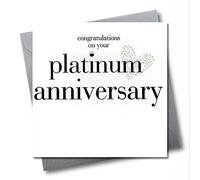 Claire Giles Greeting Cards, Wedding Card, Platinum Anniversary Heart Design Greeting Card, Congratulations on Your 70th Wedding Anniversary