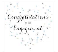 Claire Giles Greeting Cards, Wedding Card, Star Heart design Wedding Congratulations Greeting Card