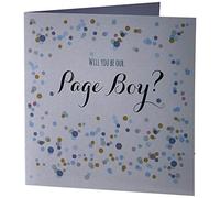 Claire Giles Greeting Cards, Wedding Card, Will you be our Page Boy? Dots design Wedding Congratulations Greeting Card