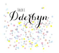 Claire Giles Greeting Cards, Welsh Wedding Card, Dots design Welsh language Greeting Card, Delighted to Accept