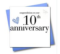 Claire Giles Hearts and Stars Congratulations on You 10th Anniversary Card
