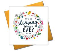 Claire Giles POM092 "Leaving to Have a Baby" Greeting Card Embellished with Pompoms