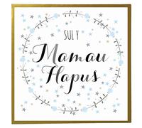 Claire Giles Quill "Sul y Mamau Hapus - Blue Stars" Welsh Mother's Day Card