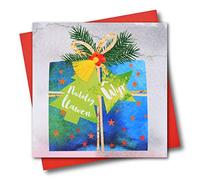 Claire Giles WXTA032 Welsh Language " Grandson, Happy Christmas " - Embellished with a Tassel, Greeting Card