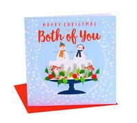 Claire Giles XP149 "Snowmen On A Christmas Cake" To Both Of You Happy Christmas Card